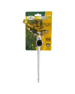 Aspersor riego metálico pulsante 2 vías 18.2 m
