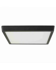 Lámpara led sobreponer cuadrado negro 24 W