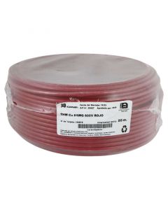 Cable THW 8 AWG rojo rollo 50 m