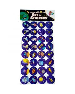 Sets de stickers premium espacial