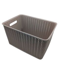 CANASTA ORGANIZADORA 5 LITROS GRIS MATE 25,5 CM