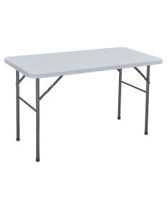 Mesa plegable rectangular blanco 74 x 60 x 120cm capacidad 8