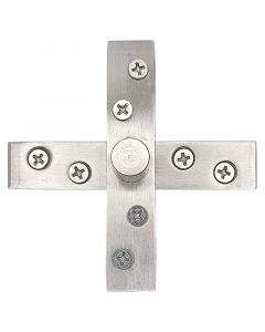 Set 2 pivotes giratorios de metal rectangular plateado 3 ½"