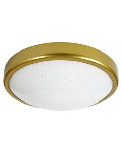 Lámpara  Led techo aro dorado 24w