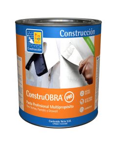 Pasta profesional acrílca mulltisuperficie gris Construobra natural 1 gal