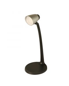 Lámpara para escritorio led negro-plateado