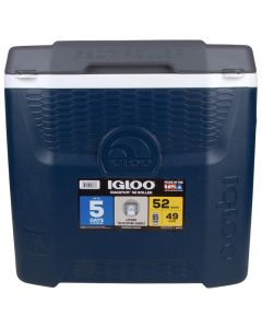 Hielera 45 litros 52 qt con ruedas azul carbón