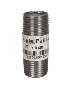 Niple galvanizado pulido ½" 5 cm