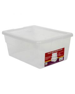 Caja Organizadora Transparente Plástica Apilable 10 Lts.