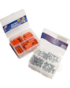 Caja de ramplug naranja 45 piezas y tornillos 45 piezas