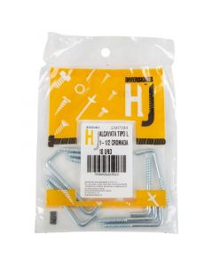 ALCAYATA L ACERO CROMADA 4 1/2" 10 UDS