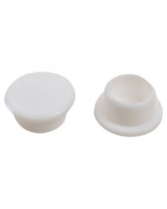 Terminal decorativo tipo disco blanco de 13mm TAURO 2pzas.
