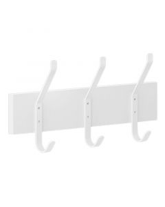 PERCHERO 3 GANCHOS MDF RECTANGULAR BLANCO 36 X 17.5 CM