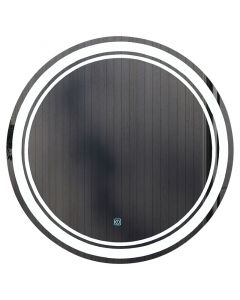 ESPEJO CIRCULAR LED 70 X 70 CM BORDE ESCARCHADO