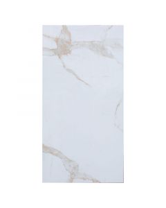 Porcelanato 60 x 60 cm acabado mármol negro vetas blancas 1,44 m2