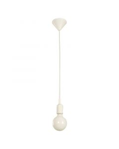 Lámpara colgante blanca 1 luz (bombillo se vende por separado)