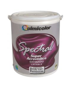 Pintura marfil claro satinado spectral quimicolor clase a de 1 galón
