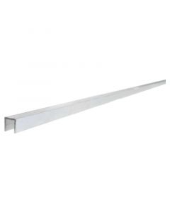 Perfil aluminio plateada para grafiado ½" 2,4 m