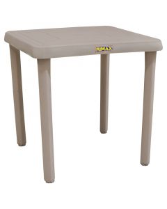 Mesa Caribe II cuadrada taupe 72 x 72 x 72 cm plástico