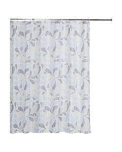 Cortina para baño poliéster estampado hojas 183 x 183 cm