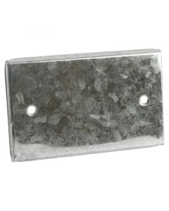 Tapa ciega para cajetín 2" x 4" galvanizada