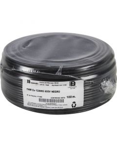 Cable thw, 12 awg negro, 100 m
