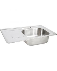 Fregadero sobretope 60 x 40 cm 1 tina derecha con escurridor