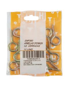 ARMELLAS CERRADAS ALUMINIO CROMADA 4 1/2" 10 UDS