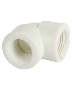 Codo 90º roscado PVC ½"