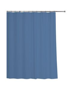 Cortina para baño peva azul 178 x 183 cm incluye 12 ganchos plásticos