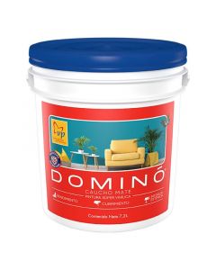 Pintura caucho Dominó plastico champagne mate clase B cuñete 2 gal