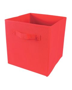 Cubo organizador de tela rojo 28x28x28 cm