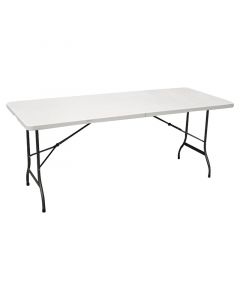 Mesa plegable rectangular blanca 180 x 75 x 72 cm