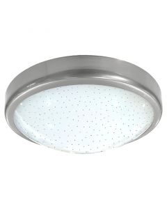 Lámpara led tipo plafón redondo moderno plata 1 luz 03350