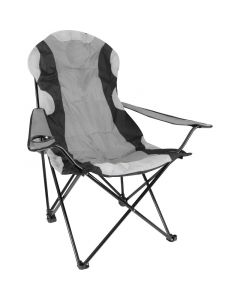 Silla plegable acolchada de camping con apoyabrazos