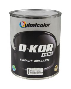 Pintura de esmalte negro brillante d-kor plus quimicolor clase b de 1/4 de galón