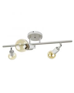 Plafón vintage Sirius blanco 3 luces E27 alimentación eléctrica 03127