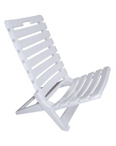 Silla playera blanca, plegable