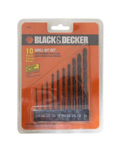 Black and decker-juego brocas hss 10 piezas 15080e