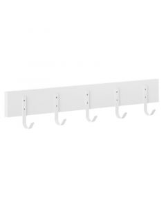 PERCHERO 5 GANCHOS MDF RECTANGULAR BLANCO 60 X 11 CM