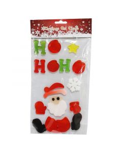 Adhesivo de navidad para ventana Santa multicolor