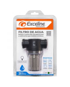 Filtro 3/4" malla de acero inoxidable tubería entrada de agua Exceline
