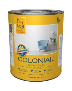 Pintura gris concreto mate vp colonial clase c de 1 galón