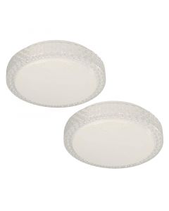 Lámpara led sobreponer moderno blanco 2 pza 12 W 24239-1