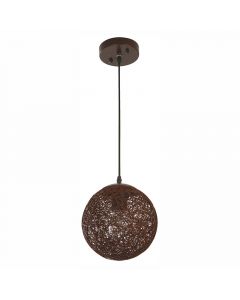 Lámpara colgante esfera chocolate natural 1 luz e27