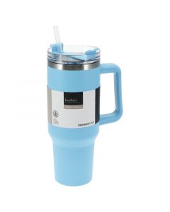Vaso insulado azul cielo 1.2 L cierre manual