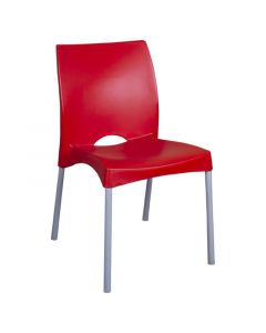 Silla plástica Victoria prolipropileno rojo bermellón