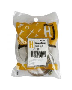 Set 4 abrazadera manguera 2" (13 mm) acero inoxidable