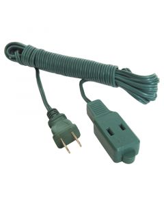 Extensión eléctrica doméstica 2x20 AWG 3 tomas verde 3 m