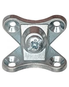 Set 4 conectores metal cuadrado plateado